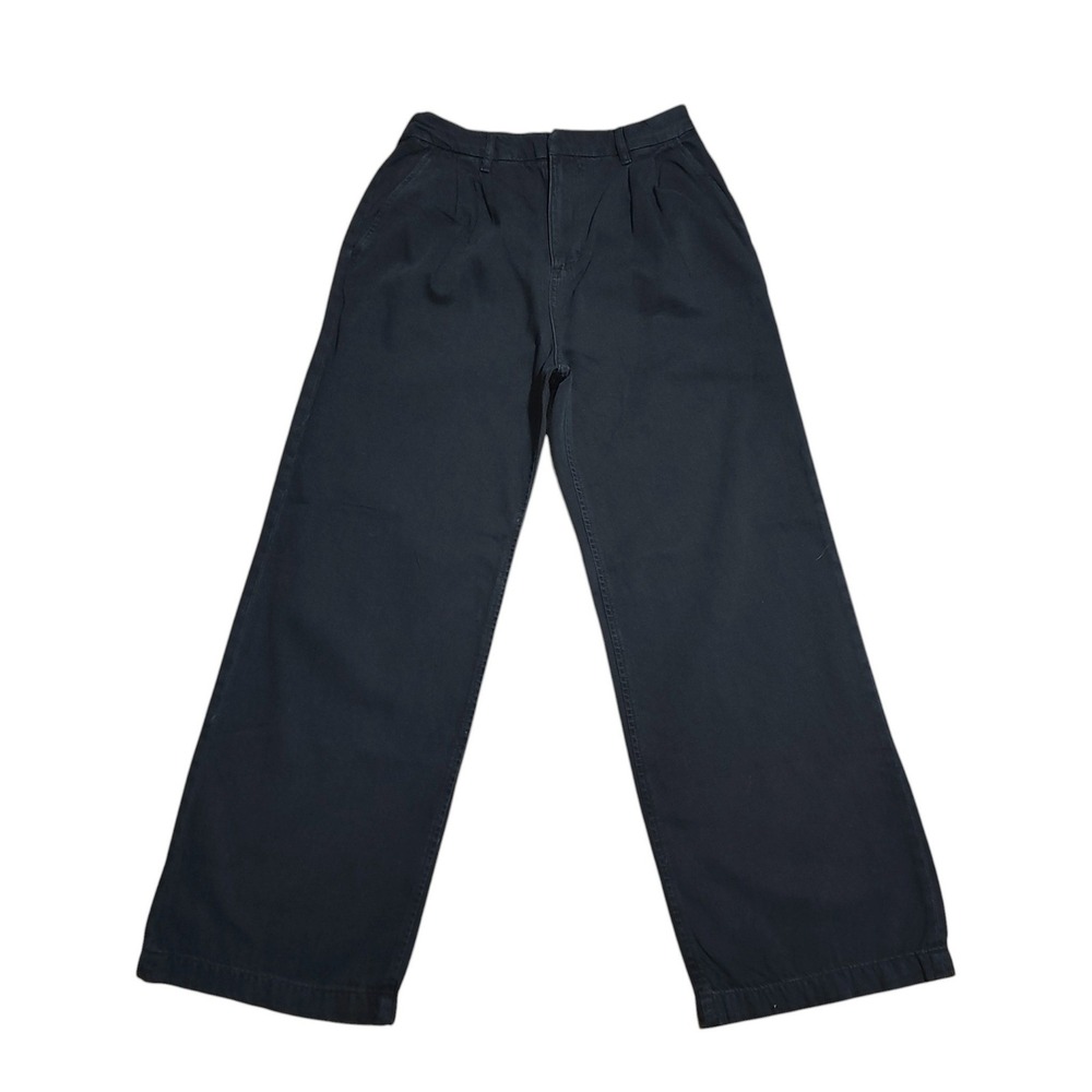 Gap NEW 365 Ultrasoft Denim Trouser High Rise Black Wide Leg Pants Size 6 NWT